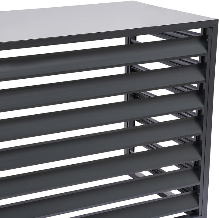 Abdeckung für Klimaanlage aus Aluminium‑Verbund Klimaanlage Zaun Bildschirm Schutzabdeckung für Auss