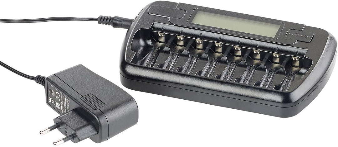 tka Köbele Akkutechnik Accu Ladegerät: Ladegerät für 8 AA(A)-Akkus, LCD-Display und Einzelschacht-Üb