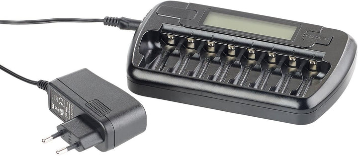 tka Köbele Akkutechnik Accu Ladegerät: Ladegerät für 8 AA(A)-Akkus, LCD-Display und Einzelschacht-Üb