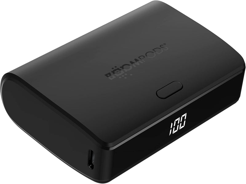 Boompods Powerboom Power Bank Schnellladefunktion 10000mAh - Universal USB/USB-C Powerbank klein, Ha