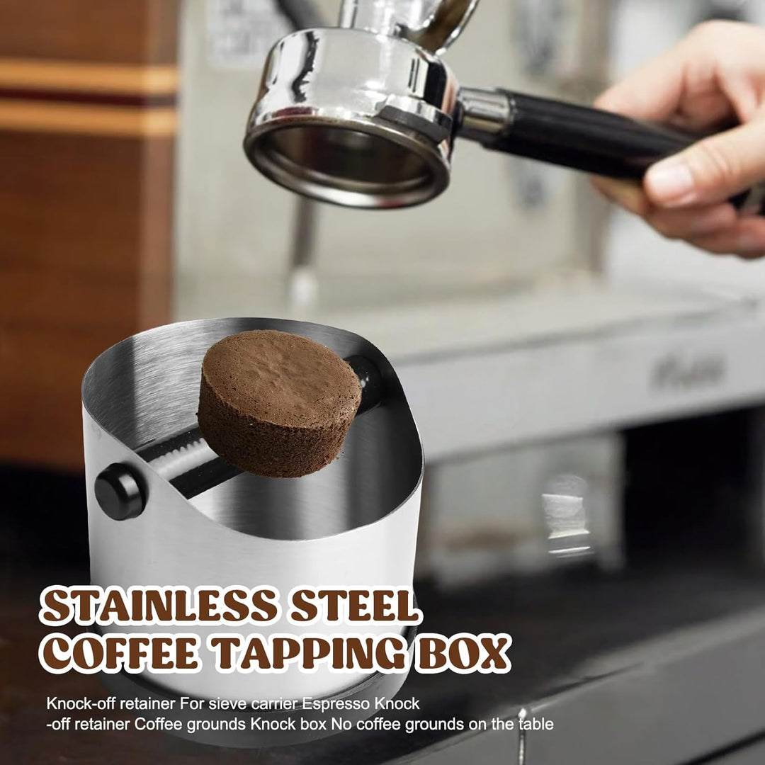 Abklopfbehälter für Siebträger, Kaffeesatz Abschlagbehälter, Kaffeesatzbehälter, 700 ml Knock Box, E