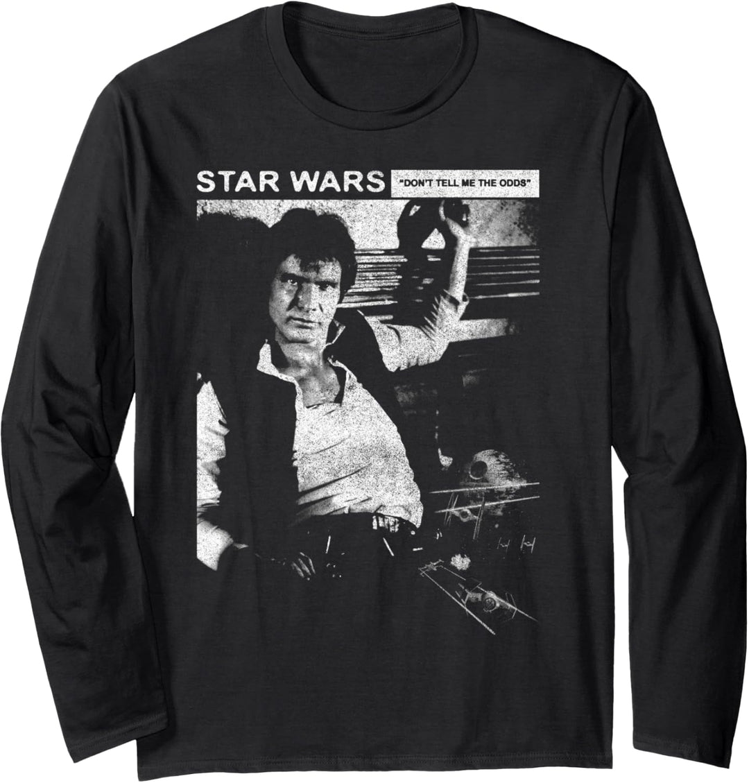 Star Wars Han Solo Distressed Portrait Langarmshirt