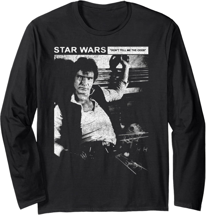 Star Wars Han Solo Distressed Portrait Langarmshirt