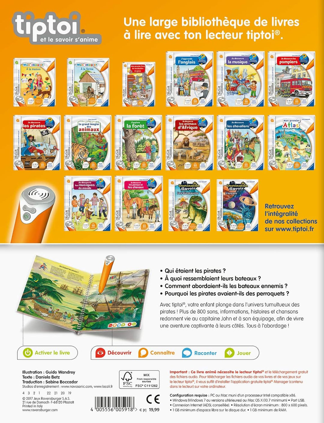 Ravensburger – Tiptoi – Buch (französischsprachige Version) Die Piraten, Die Piraten