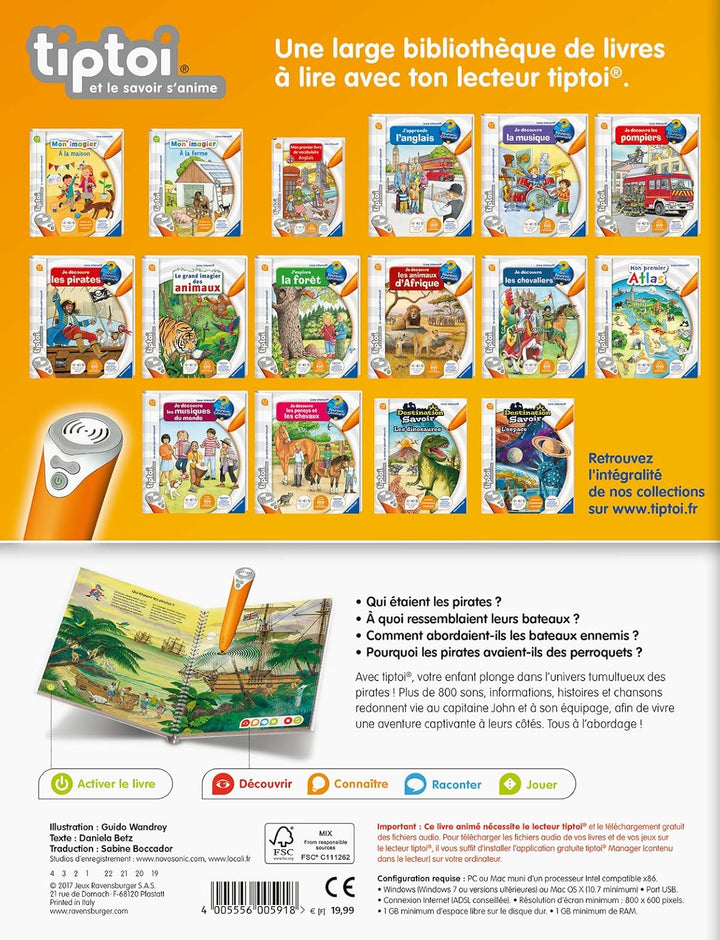 Ravensburger – Tiptoi – Buch (französischsprachige Version) Die Piraten, Die Piraten