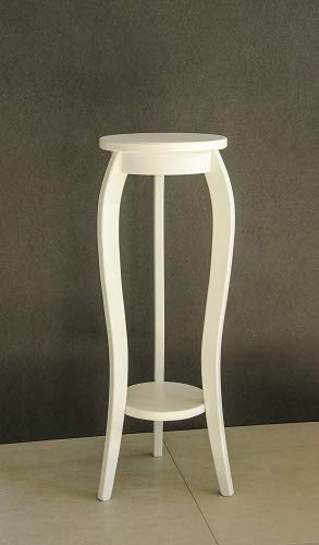 Blumenhocker Blumenständer Blumentisch aus massives Buchenholz (Weiss, 28x75) Weiss 28x75, Weiss 28x