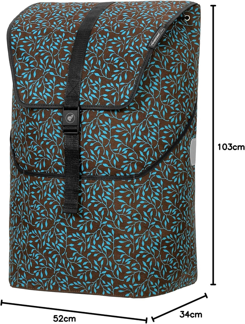 Andersen Shopper Komfort Stahl klappbar mit Rad Ø 20 cm und 46 Liter Tasche Imea blau, Imea Blau