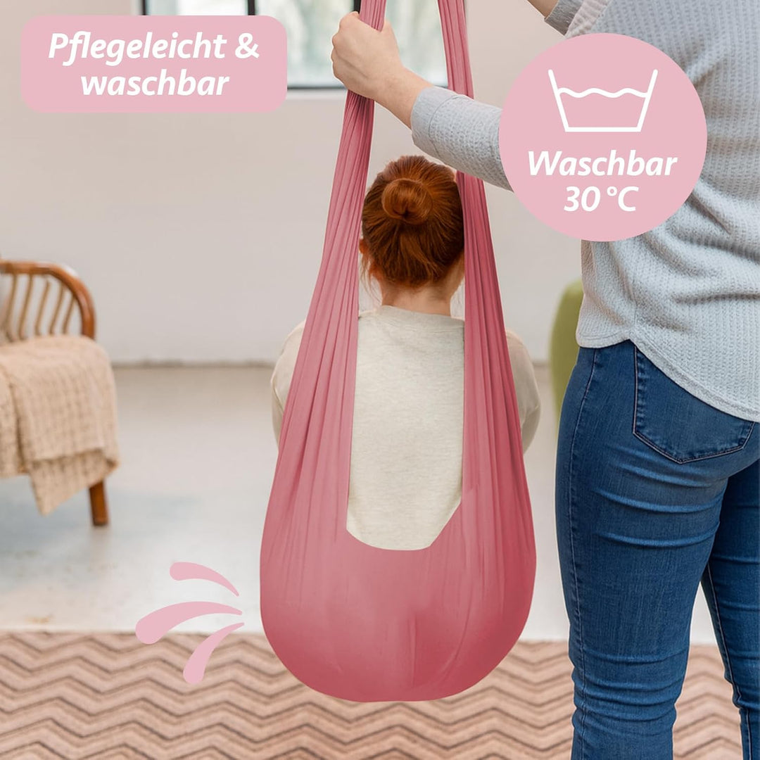 Hängeschaukel aus Nylon – 150x90cm – gemütliche Schaukel für Zuhause & Garten – bis 100kg – inkl. Mo