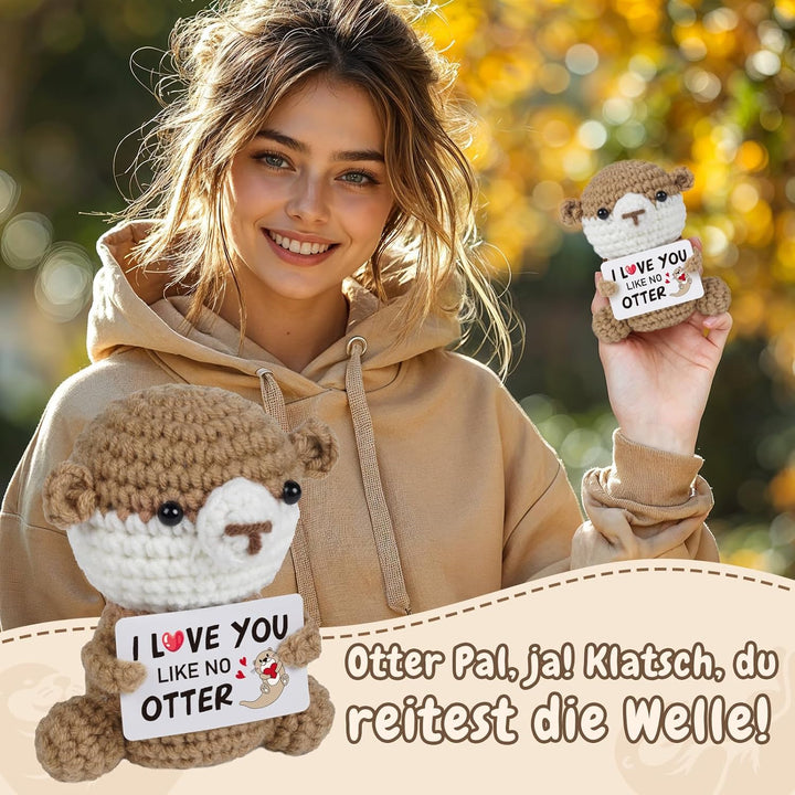 Geschenke für Frauen Männer, Partner Geschenk - Pocket Hug Positive Otter Ich Liebe Dich Geschenke,