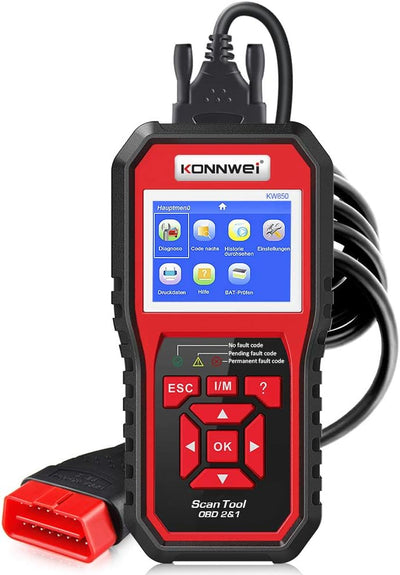 KONNWEI OBD2 Diagnosegerät Universal KFZ-Fehlercode-Lesegerät für Europäische OBD II/EOBD Protokolle