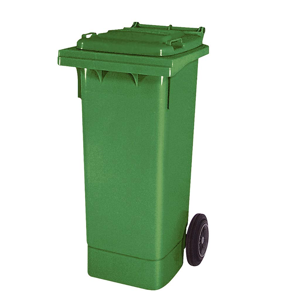 BRB 80 Liter Mülltonne mit Halter für Müllsäcke, inkl. 250 Müllsäcke (grün), grün