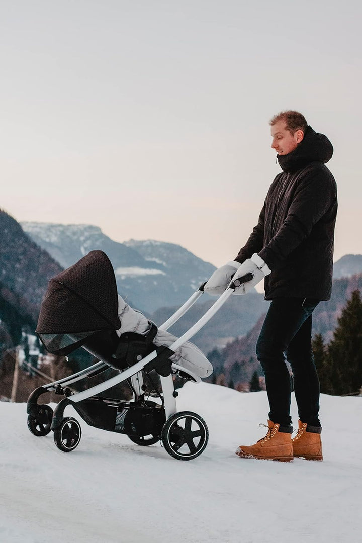 BÉABA, Fäustlinge/Handschuhe/Schutzhandschuhe für Kinderwagen, Regen-/Schneeschutz, Reissverschluss,