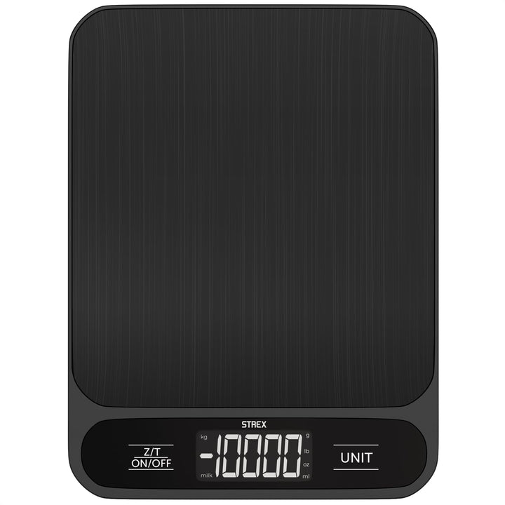 Strex Küchenwaage Digital - Waage Küche - 1 g bis 10 kg - Tarra Funktion - Inklusive Batterien - Sch