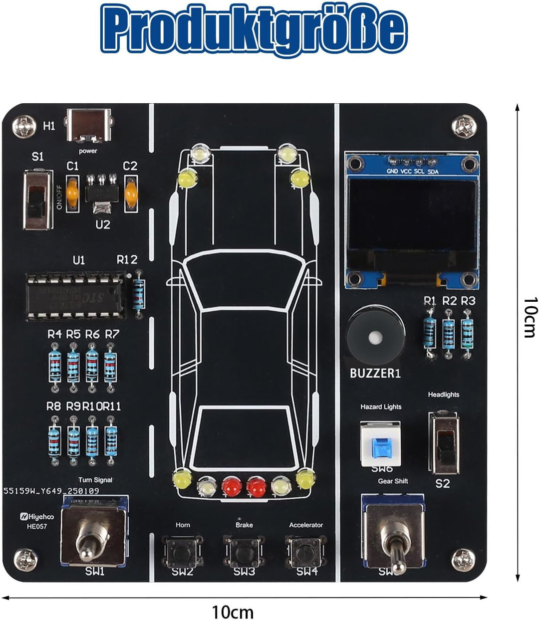ElektoLoter Fahrsimulator Löt Bausatz, DIY Elektronik Bausatz mit Sounds und Lichter, STEM Lötbausät