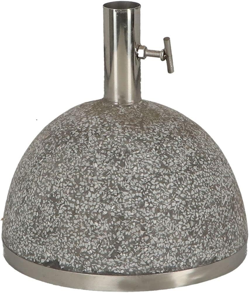 Rivanto® Sonnenschirmständer Granito 11,5 kg Ø25,5 cm Grau anpassbare Edelstahl-Masthalterung 19-36
