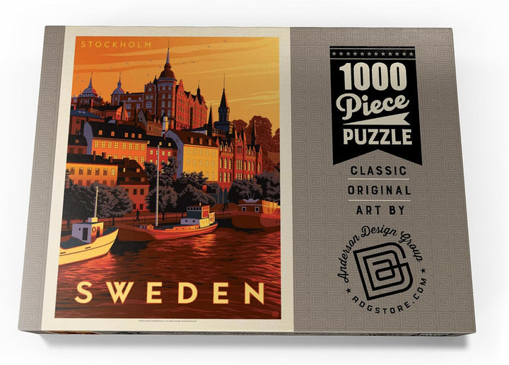 Schweden: Stockholm, Vintage Poster - Premium 1000 Teile Puzzle - MyPuzzle Sonderkollektion von Ande
