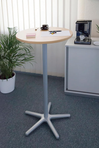 Maul Stehtisch Ø60x110cm | Ergonomischer Tisch für Arbeiten im Stehen | Tischplatte 60 cm | Stehpult