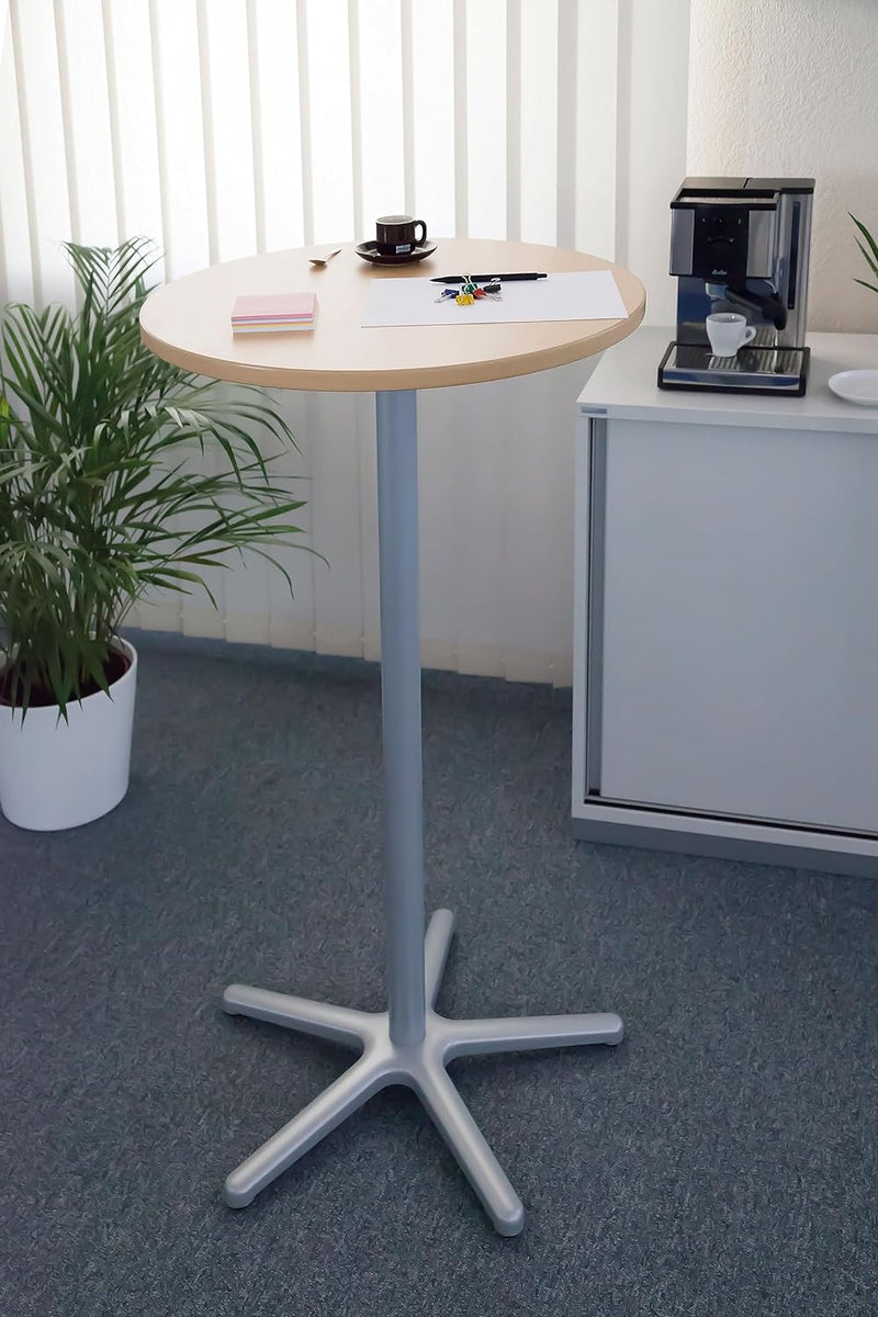 Maul Stehtisch Ø60x110cm | Ergonomischer Tisch für Arbeiten im Stehen | Tischplatte 60 cm | Stehpult