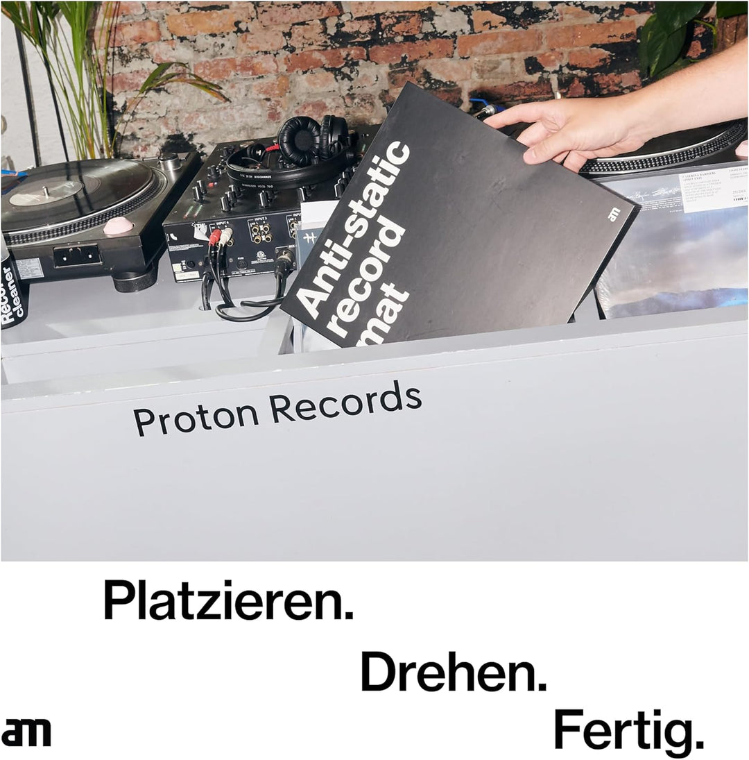 Premium Antistatische Plattenspielermatte - Anti-Static Record Mat aus Carbonfaserfilz für Turntable