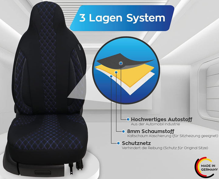 BREMER SITZBEZÜGE Mass Piloten Schonbezüge Sitzbezüge kompatibel mit Wohnmobil Ducato Weinsberg Adri