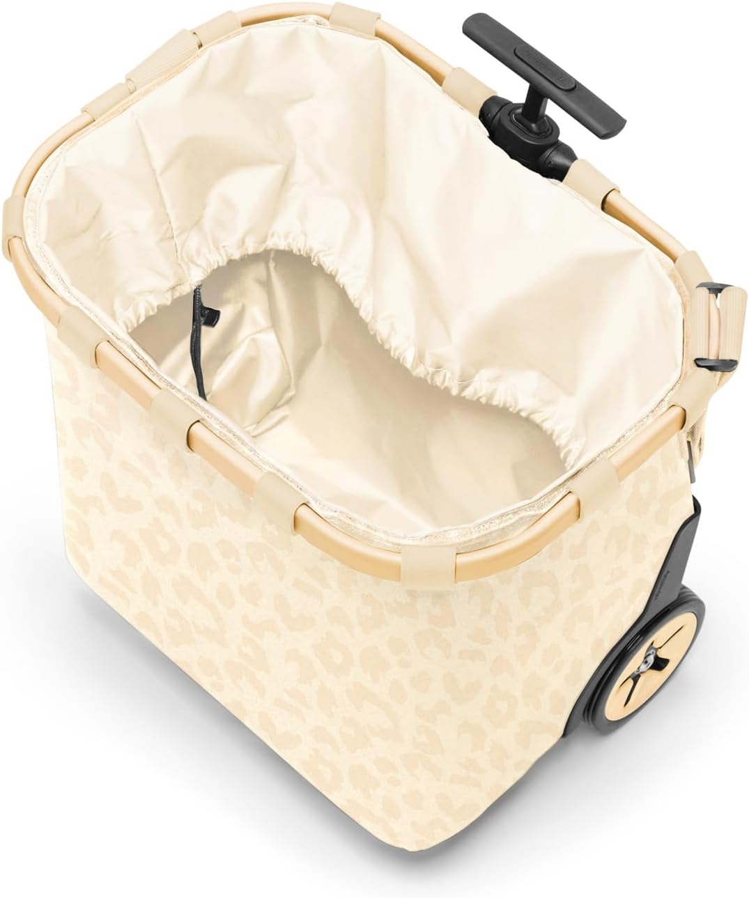 reisenthel carrycruiser Leo Vanilla – Tragbarer Einkaufstrolley mit stabilem Aluminiumrahmen, Schult