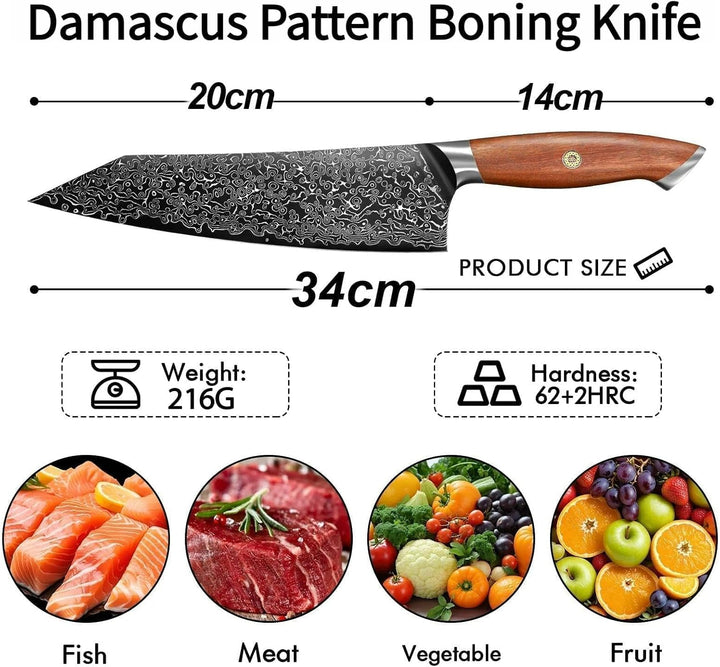 Freelander Kiritsuke Messer VG10 Küchenmesser, Scharfes Japanisches Profi Kochmesser mit Ergonomisch