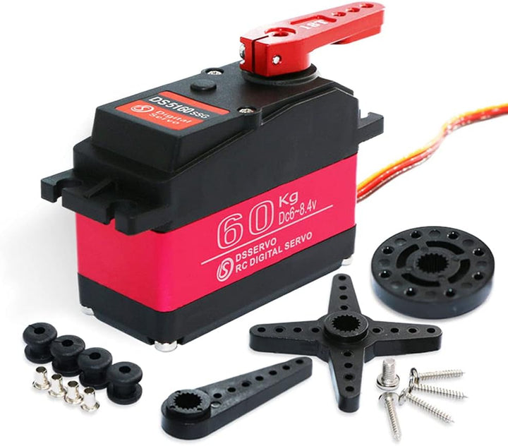 ANNIMOS 60KG digitaler Servo 8,4 V Hochspannung Edelstahlgetriebe Grosses Drehmoment Schnelle Geschw