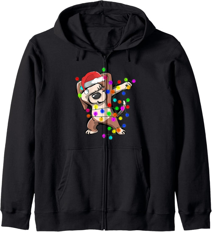 Funny Dabbing Beagle - Lustige Geschenke zu Weihnachten Kapuzenjacke