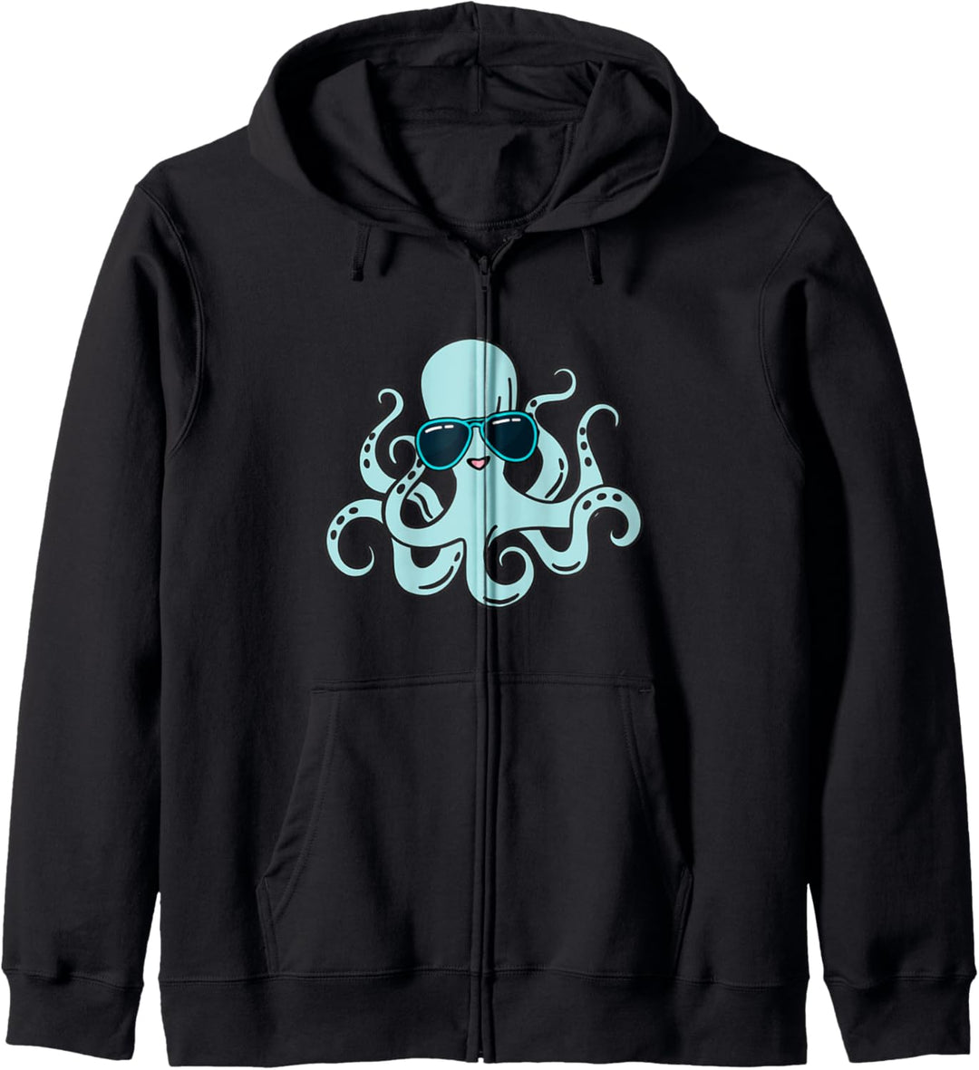 Cool Funny Turquoise Aqua Octopus Wearing Sunglasses Kapuzenjacke