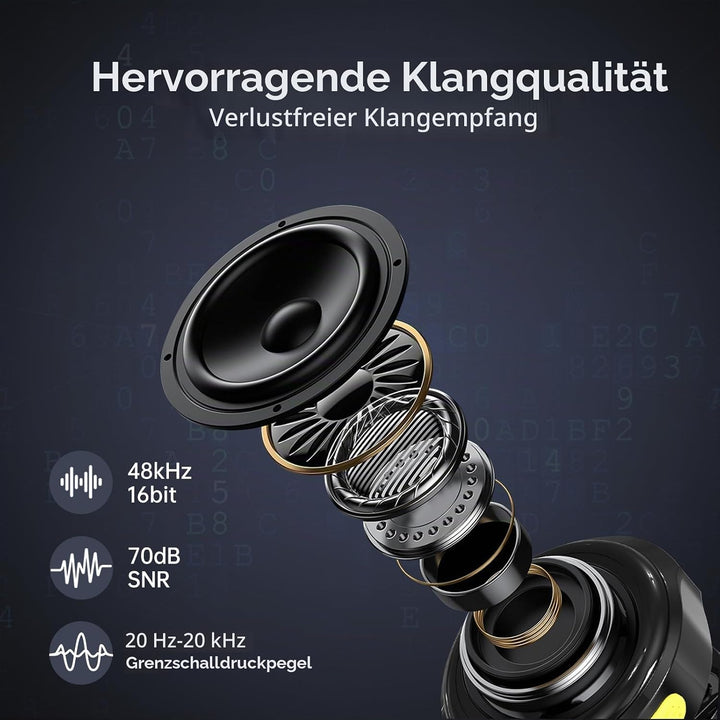 Mini Lavalier Wireless Mikrofon, Kabellose Bluetooth Ansteckmikrofon für iPhone/Android/PC Handy Wir