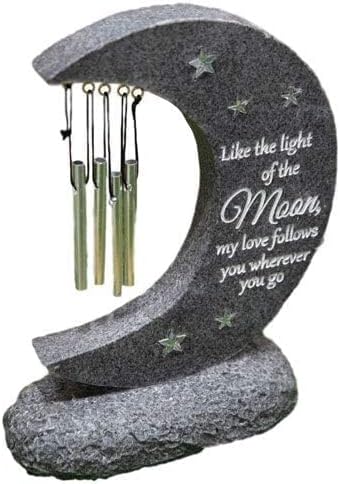 Gedenk-Windspiel, Mond, Liebe, Gedenk-Design, Gedenktage, Grabschmuck, Geschenk, TY138