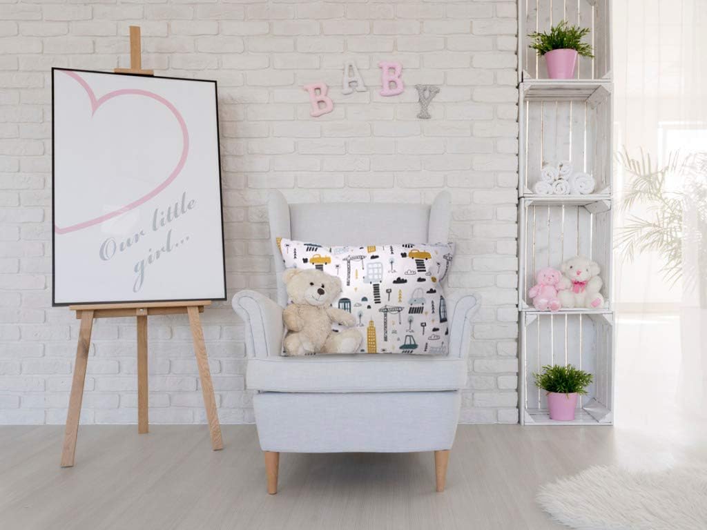 Balbina Kinder Baby-Bettwäsche-Set für Jungen Gelb Motiv 100 x 135 cm Deckenbezug 40 x 60 Kissenbezu