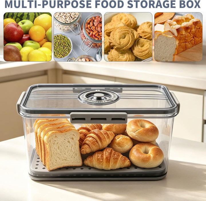 Yuragim Brotkasten mit Sichtfenster, Brotbehälter Brotbox mit Datumsanzeige Brot Aufbewahrungsbox Mo