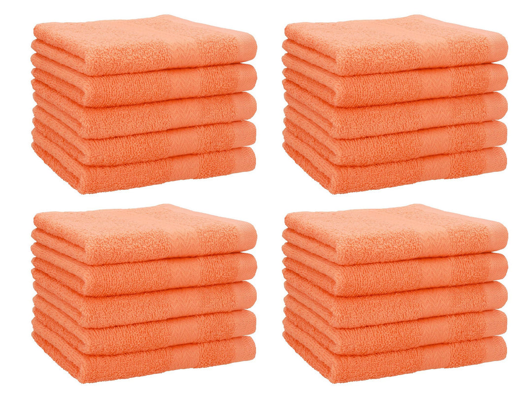Betz 20 Stück Gästehandtücher Premium 100% Baumwolle Gästetuch-Set 30x50 cm Farbe orange, Orange