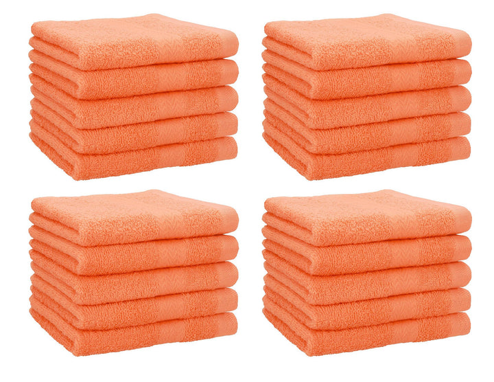 Betz 20 Stück Gästehandtücher Premium 100% Baumwolle Gästetuch-Set 30x50 cm Farbe orange, Orange