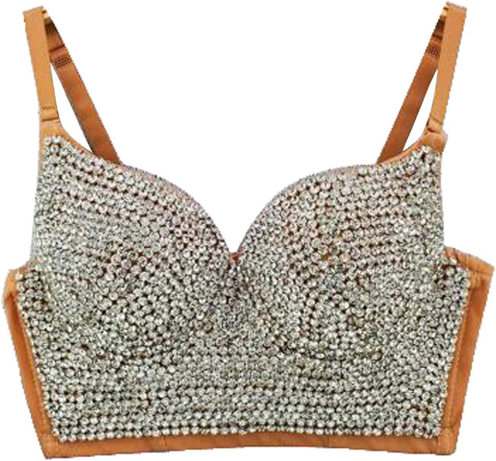 Damen Korsett Bustier BH Dessous Tank Top Trägertop Crop Top Corsage Schlanke Weste # 1 Silber & Bei