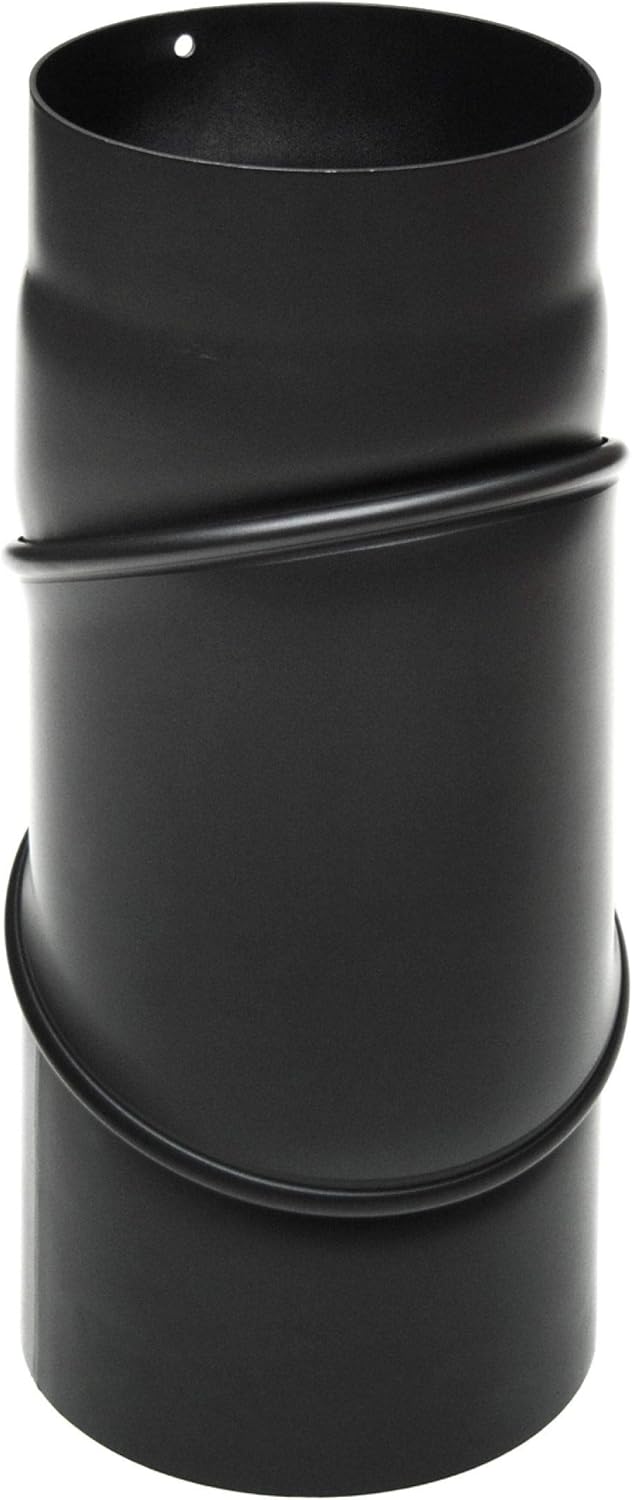raik Rauchrohrbogen/Ofenrohrbogen 0-90° drehbar 3-teilig 160 mm Durchmesser Stahlblech 2 mm Schwarz
