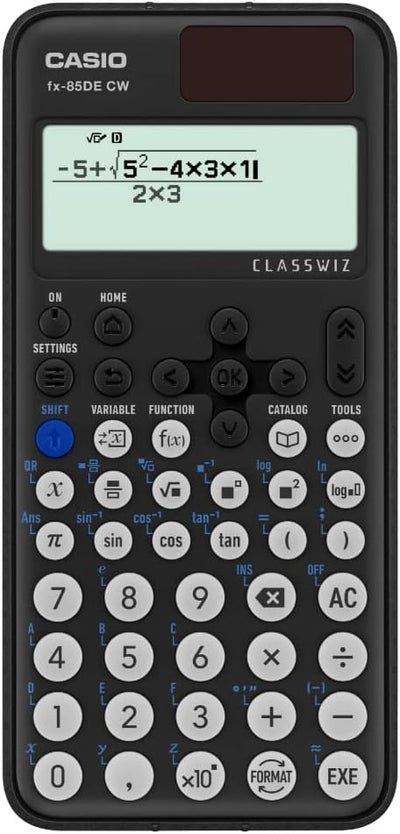 CALCUSO Sparpaket: Casio FX-85DE CW ClassWiz technisch-wissenschaftlicher Schulrechner + WYNGS Schut