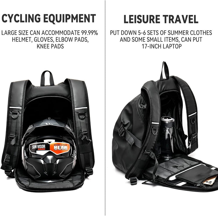 Motorradrucksäcke für Herren, wasserdichter Helmrucksack, Motorradzubehör, Laptoptaschen, Reiserucks