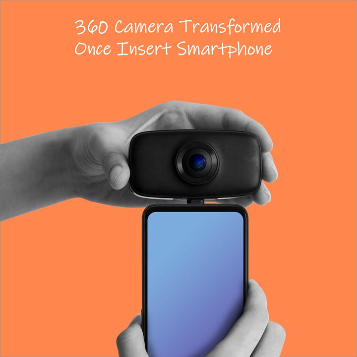Kandao QooCam Fun Black [USB-C], a Kind of 360 Camera live Stream on Social Media Smartphone Camera