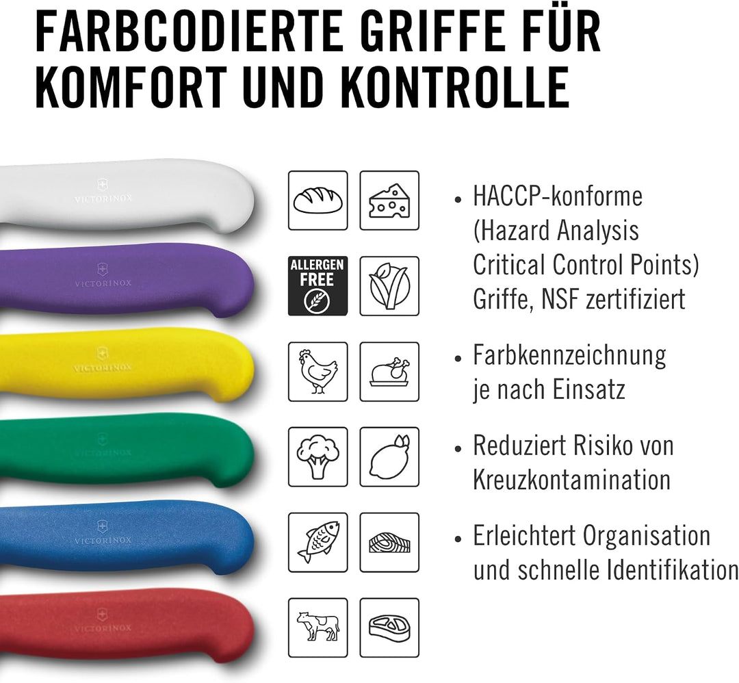 Victorinox Fibrox Konditorsäge mit Wellenschliff, Langes Küchenmesser für Kuchen und Backwaren, 26 c