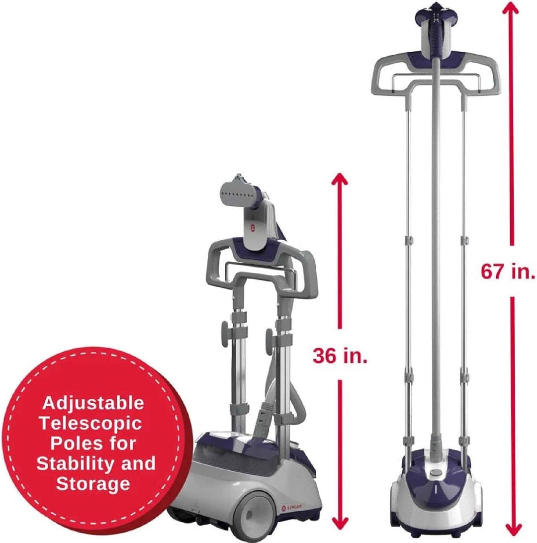 Singer STEAMWORKS PRO 2.0 Professioneller Vertikaler Steamer & Dampfglätter - 1800 W, 2,5L Wassertan