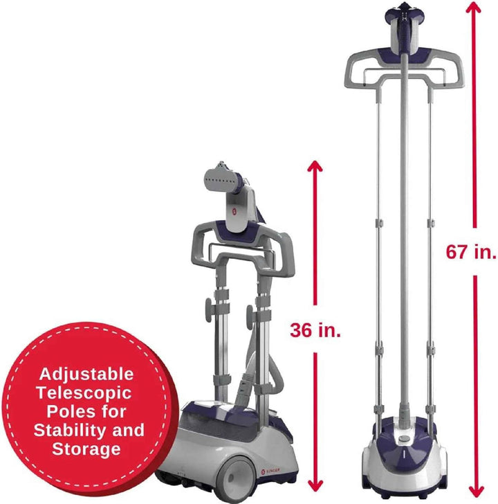 Singer STEAMWORKS PRO 2.0 Professioneller Vertikaler Steamer & Dampfglätter - 1800 W, 2,5L Wassertan