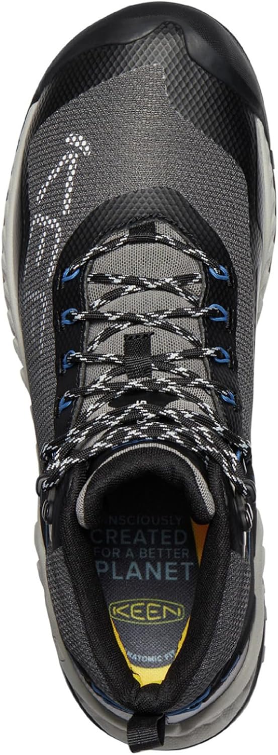 KEEN Herren-NXIS Evo Mittelhohe wasserdichte schnelle Verpackung Wanderschuhe, Brindle/Citronelle 40