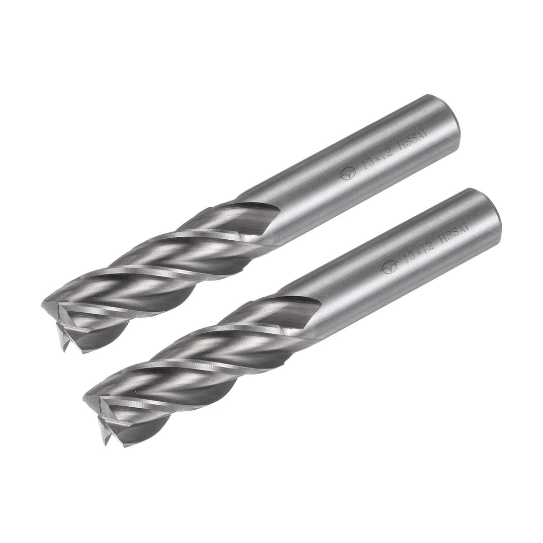 QUARKZMAN 2Stk Hartmetall Schaft Fräser 4-Schneidig 13mm / 0.51" Schnellarbeitsstahl Cnc Fräser Bits