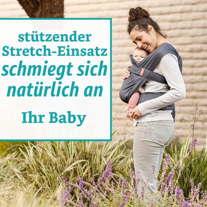 Infantino - Hybrid-Tragetuch Babytrage Hug &amp; Cuddle - Hybrid tragetuch baby neugeboren - Gepolsterte