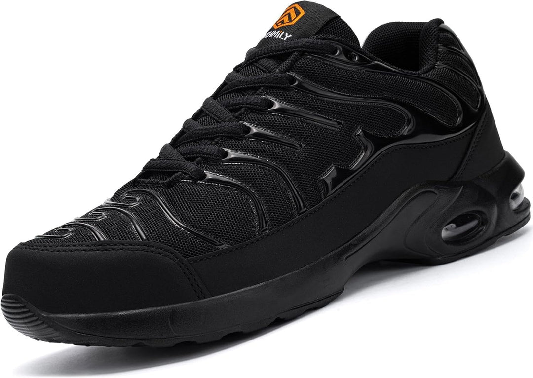 DYKHMILY Arbeitsschuhe Herren Sicherheitsschuhe Leichte Pannensichere Stahlkappenschuhe Arbeit Komfo