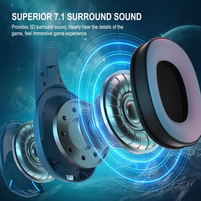 PHOINIKAS Q6 Gaming Headset Wireless, Bluetooth Headset mit Dual-Chips, Bluetooth 5.3 für Handy/Lapt