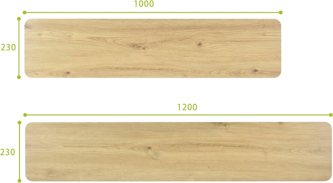 Premium Desk Shelf Eiche (120 cm) | Monitorerhöhung mit modularem Schienensystem | Echtholz-Furnier