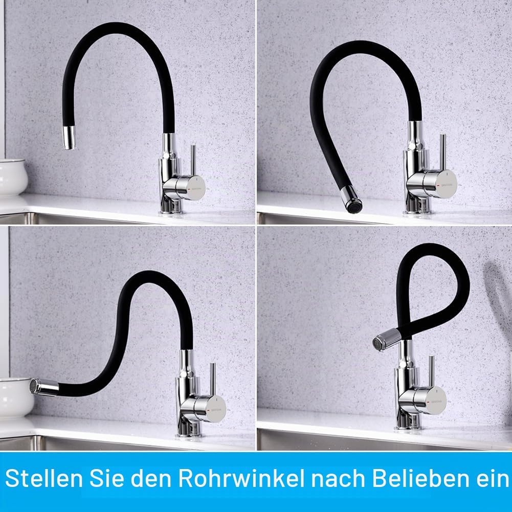 GRIFEMA GRIFERÍA DE COCINA-G4002-2 | Küchenarmatur - Wasserhahn Küche mit Flexibler Auslauf, Hoher A